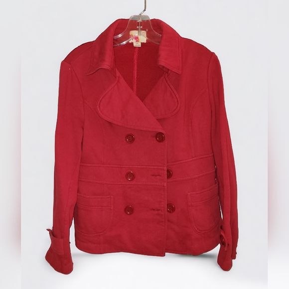 Rue21 short pea coat red size large - Picture 5 of 6